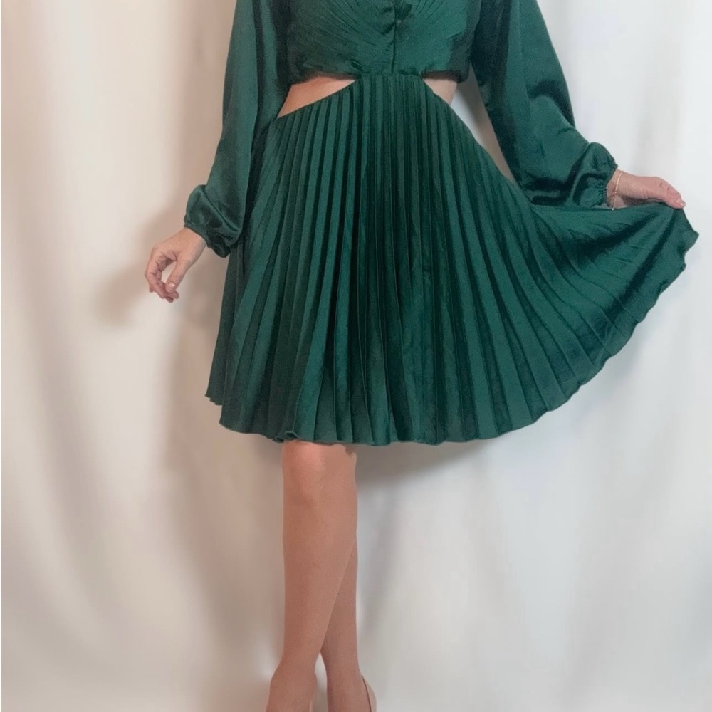 Abercrombie & Fitch Teal Satin Dress